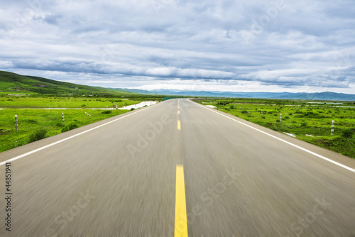 High speed road with cloud