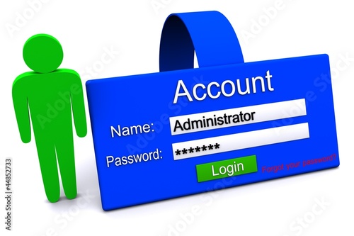 3D illustration of account icon