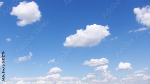 clouds on blue sky. timelapse