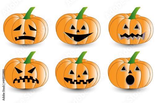 Pumpkin for halloween set