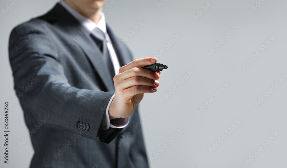 Hand of a Businessman drawing