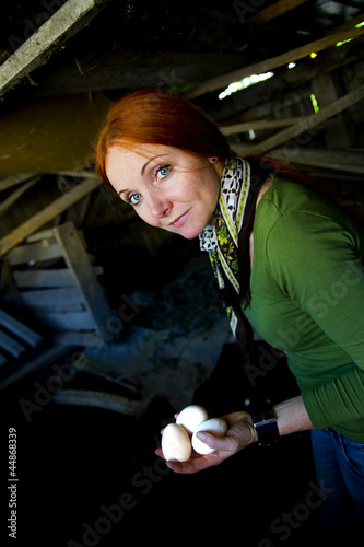 woman in the countryside