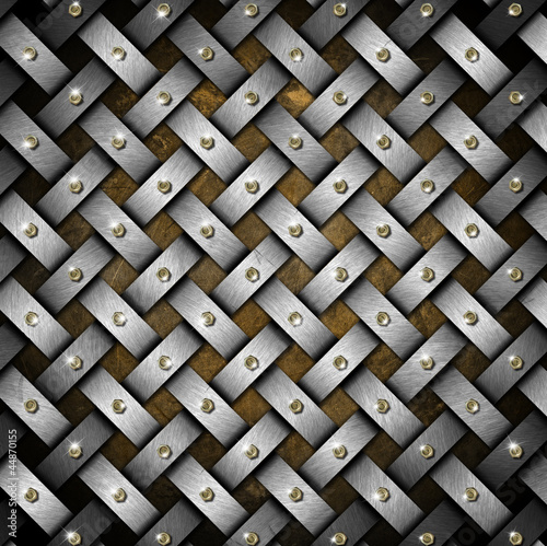 Grunge Braided Metal Background