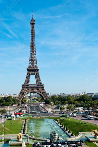 Eiffel Tower (Tour Eiffel) view from Trocadero, Paris