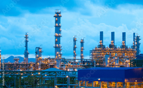 Nice view of the Propane refinery plant in the morning