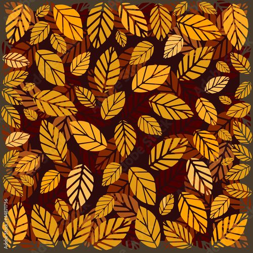 Yellow and red leaves. Vector illustration, eps10
