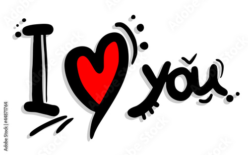 I love you art message