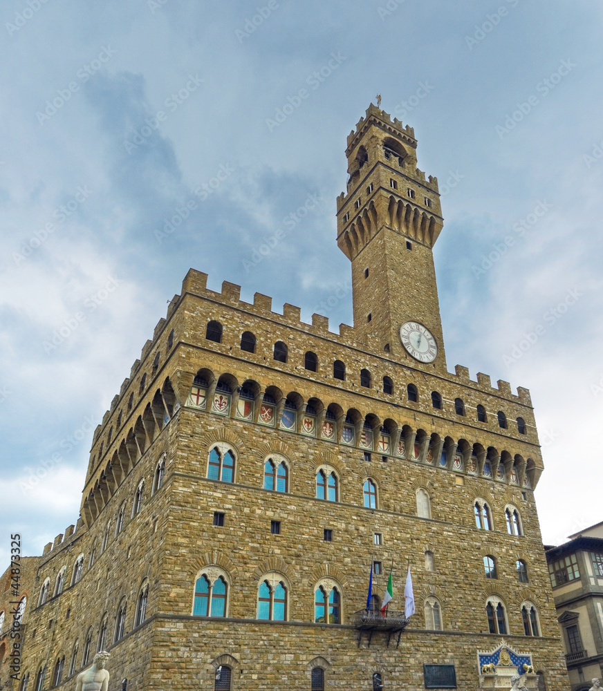 The Clock Tower of the old Palace, Florence.