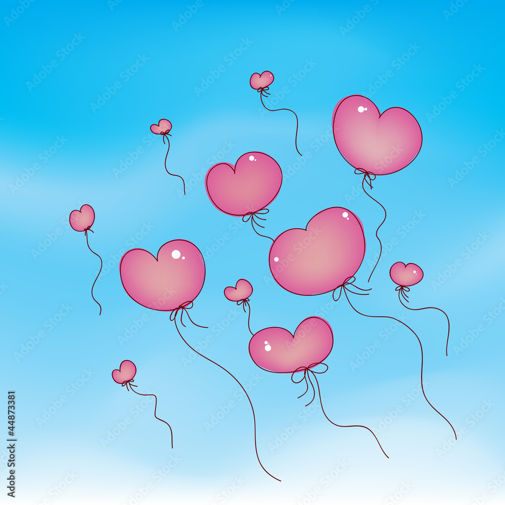 Flying Heart Balloons