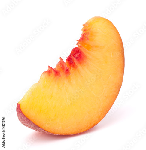 Fotografia Ripe peach fruit slice