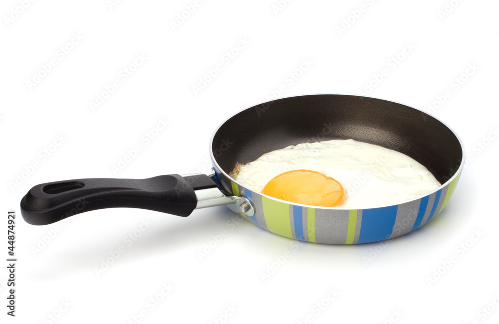 Fried egg on pan Fried egg on pan