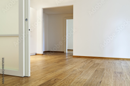 interior empty house with wooden floor