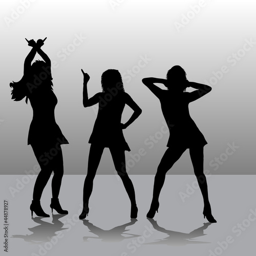 Three girls disco