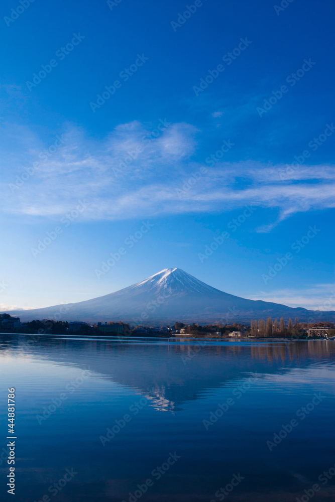 Clear beautiful sky at Mt Fuji Kawagushi Japan