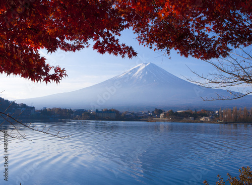 Mt fuji nice scenery at Kawaguchi lake in autumn Japan © John Kasawa