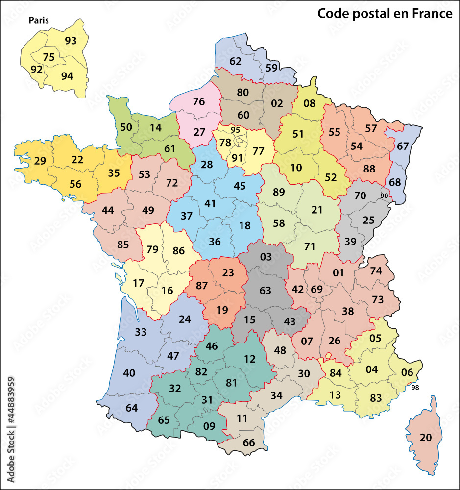 Code Postal, France Stock Vector | Adobe Stock