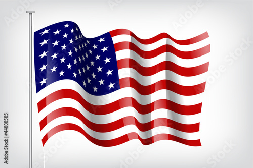 Flagge USA Wehend