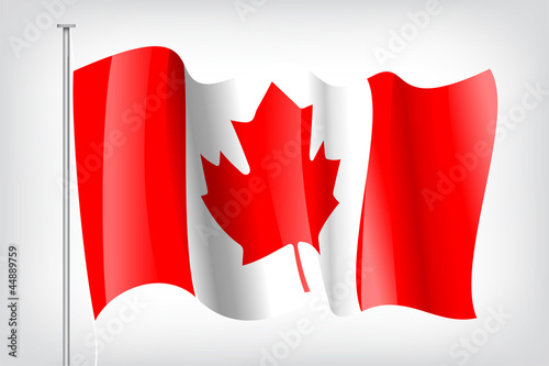Flagge Kanada wehend