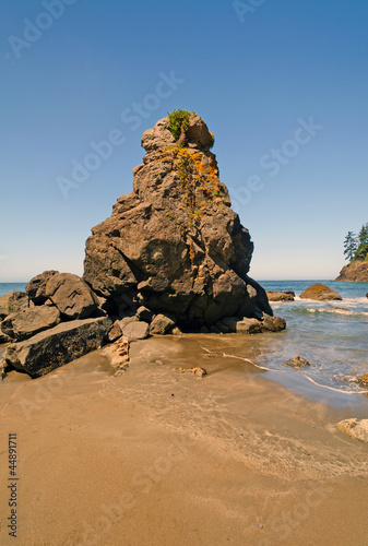 Rock Pinnacle on an Ocean Beach photo