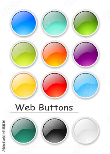 Glossy color web buttons
