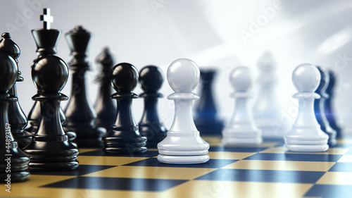chess pieces on the board