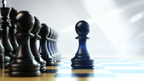 chess pieces on the board