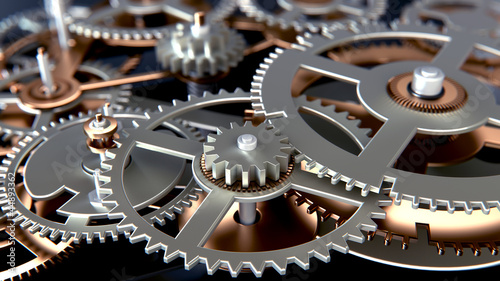 close up view of gears