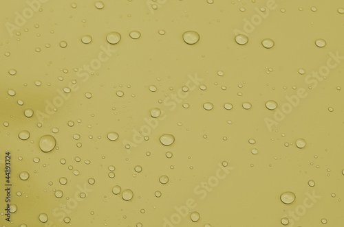 Water droplets on clean surface