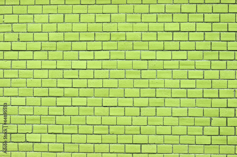 Fototapeta premium Green brick wall