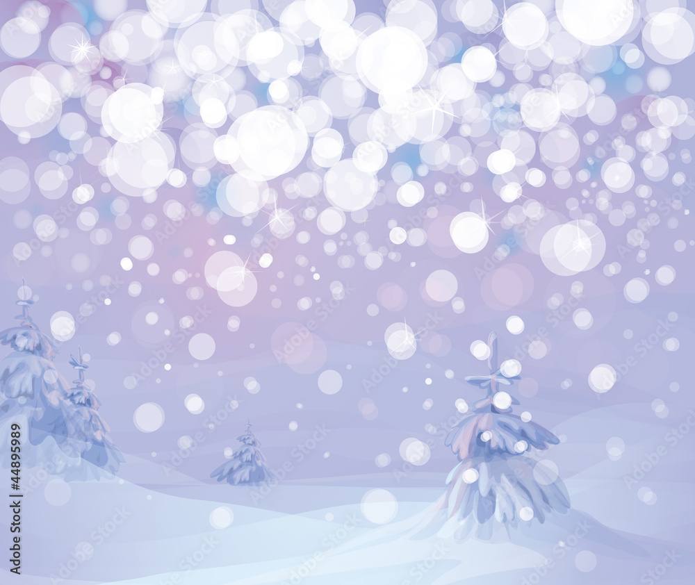 Vector of winter landscape. Vector of winter landscape.