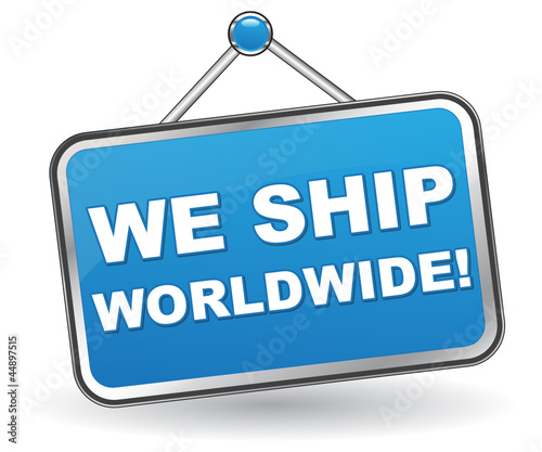 WE SHIP WORLDWIDE! ICON