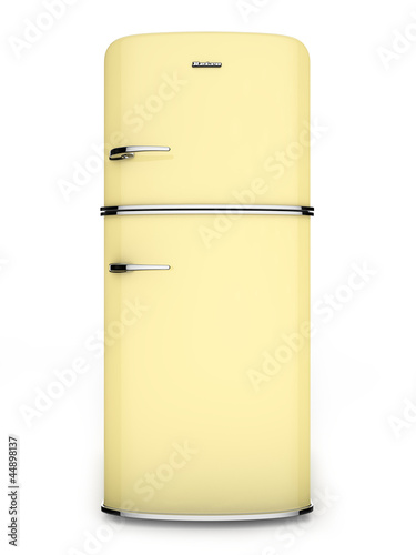 Retro yellow refrigerator