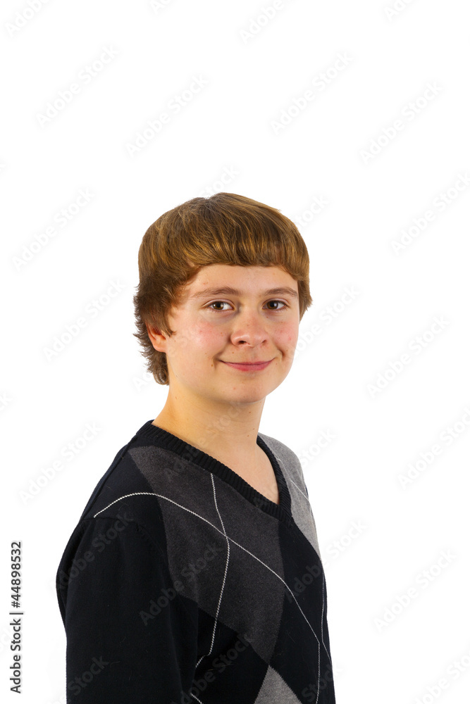 smart happy young boy posing in studio smart happy young boy posing in studio