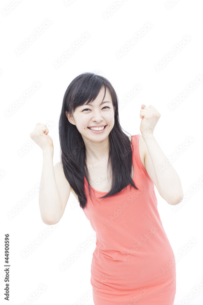 応援する女性 応援する女性