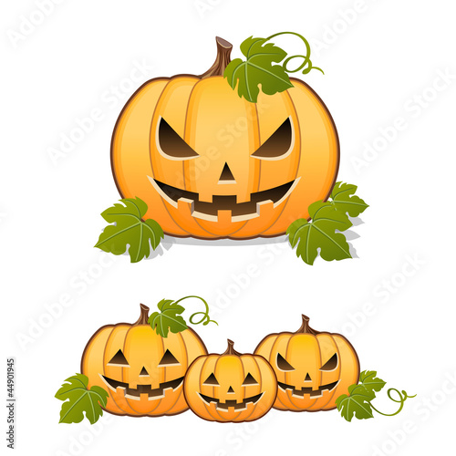 Halloween pumpkin, set of Jack-o-lantern