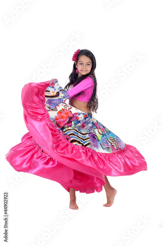 Little girl dancing gypsy dance