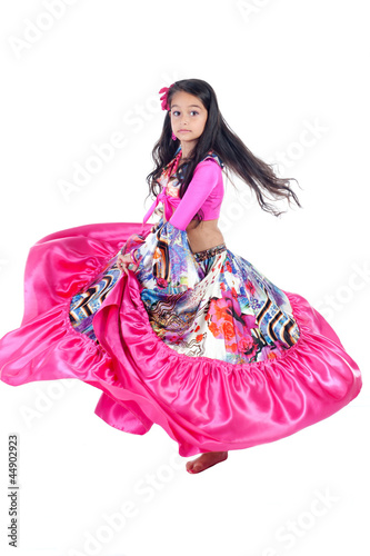 Little girl dancing gypsy dance