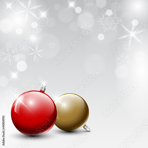 Vector Christmas realistic baubles