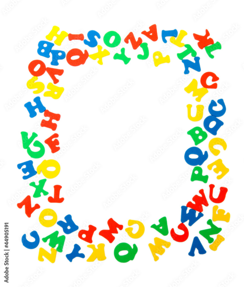 English letters, isolated on white English letters, isolated on white