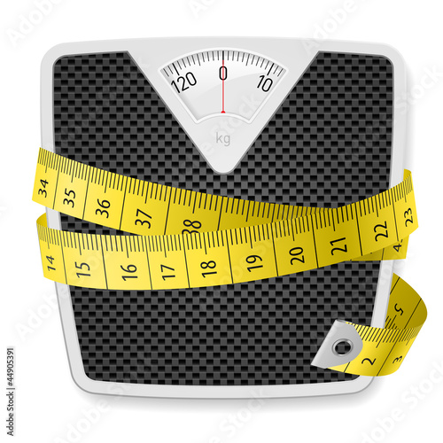 Weights and tape measure photo