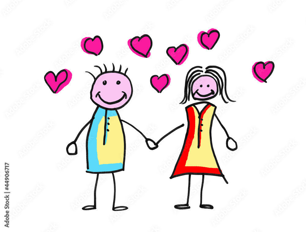 a drawing of a loving couple surrounded by hearts a drawing of a loving couple surrounded by hearts