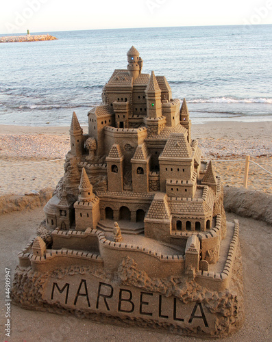large sandcastle in spain
