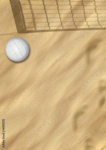 beach volleyball on sand
