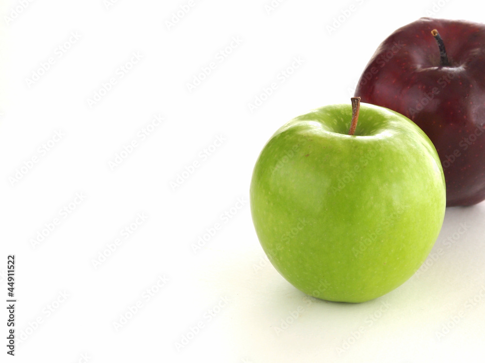 red apple and green apple isolated on white background red apple and green apple isolated on white background