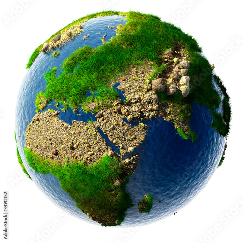 Fototapeta Naklejka Na Ścianę i Meble -  Detailed concept nature of the Earth in miniature