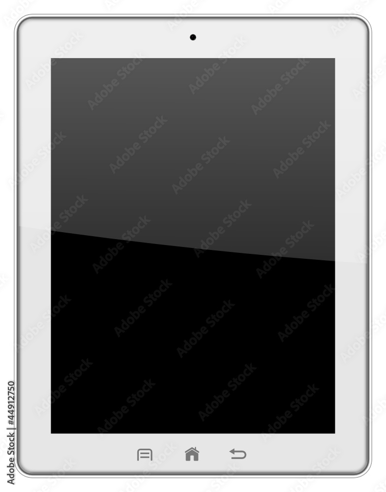 White tablet pc isolated detailed illustration White tablet pc isolated detailed illustration