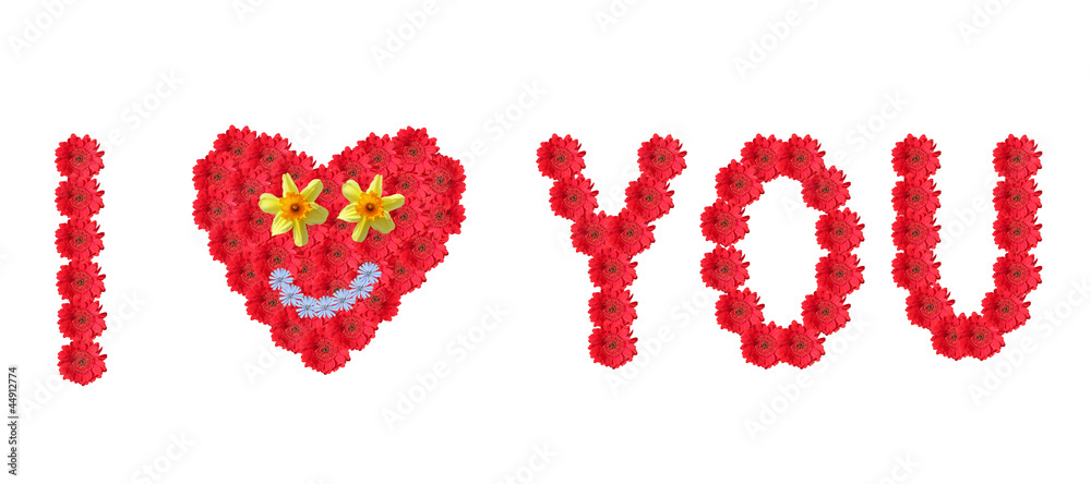 I love you - Blütenschrift I love you - Blütenschrift
