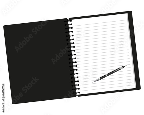 Notebook and pen