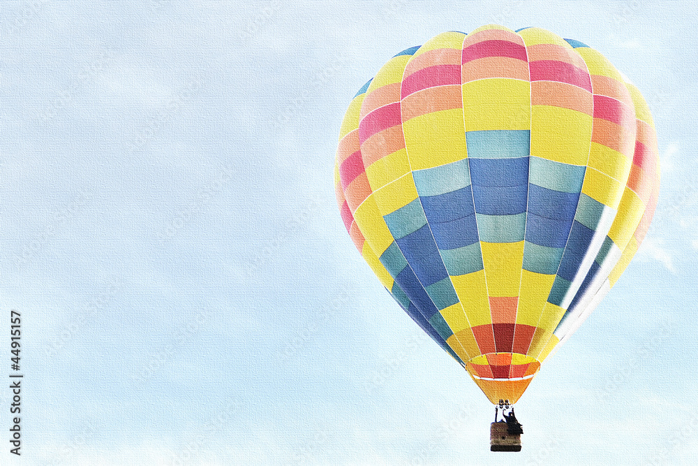 Naklejka premium Mongolfiera effetto Tela