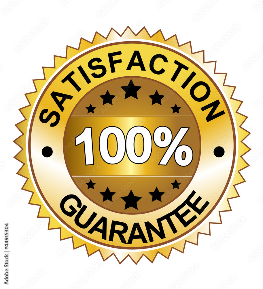 Vector 100% satisfaction guaranteed label or sign Vector 100% satisfaction guaranteed label or sign